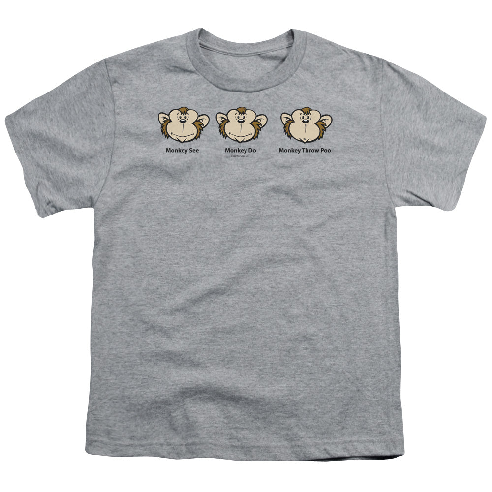 Monkey See... - Short Sleeve Youth 18 - 1 - Athletic Heather T-shirt