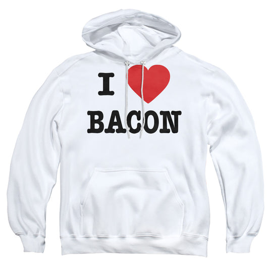 I Heart Bacon - Adult Pull-over Hoodie - White