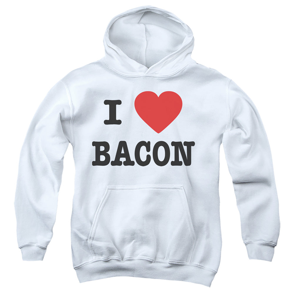 I Heart Bacon - Youth Pull-over Hoodie - White