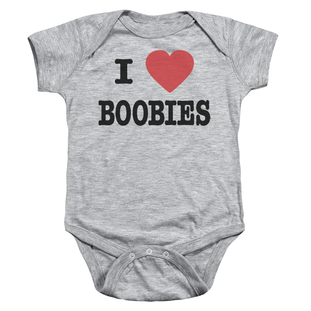 I Love Boobies - Infant Snapsuit - Athletic Heather