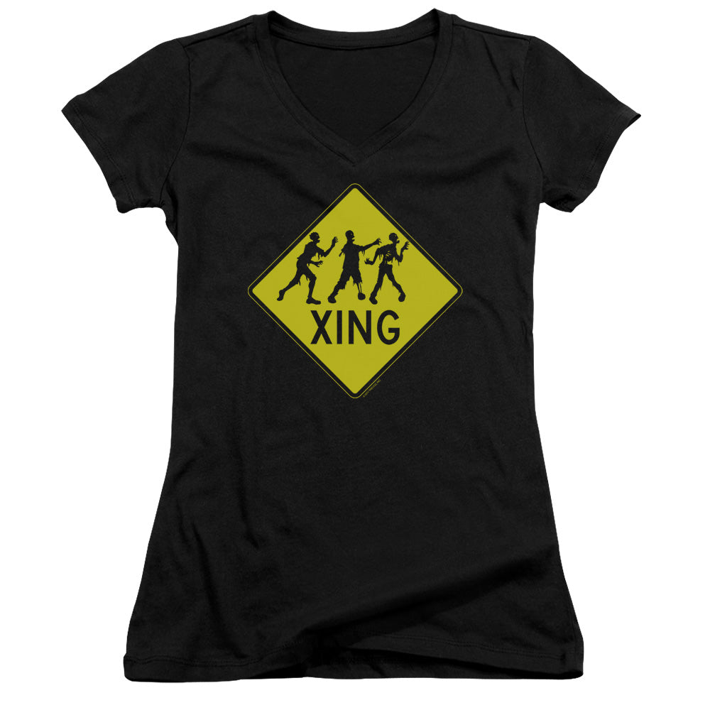 Zombie Xing - Junior V-neck - Black