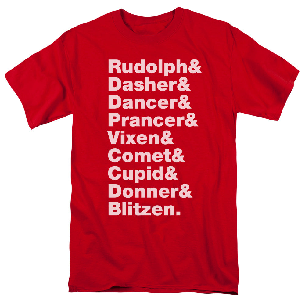 Reindeer - Short Sleeve Adult 18 - 1 - Red T-shirt