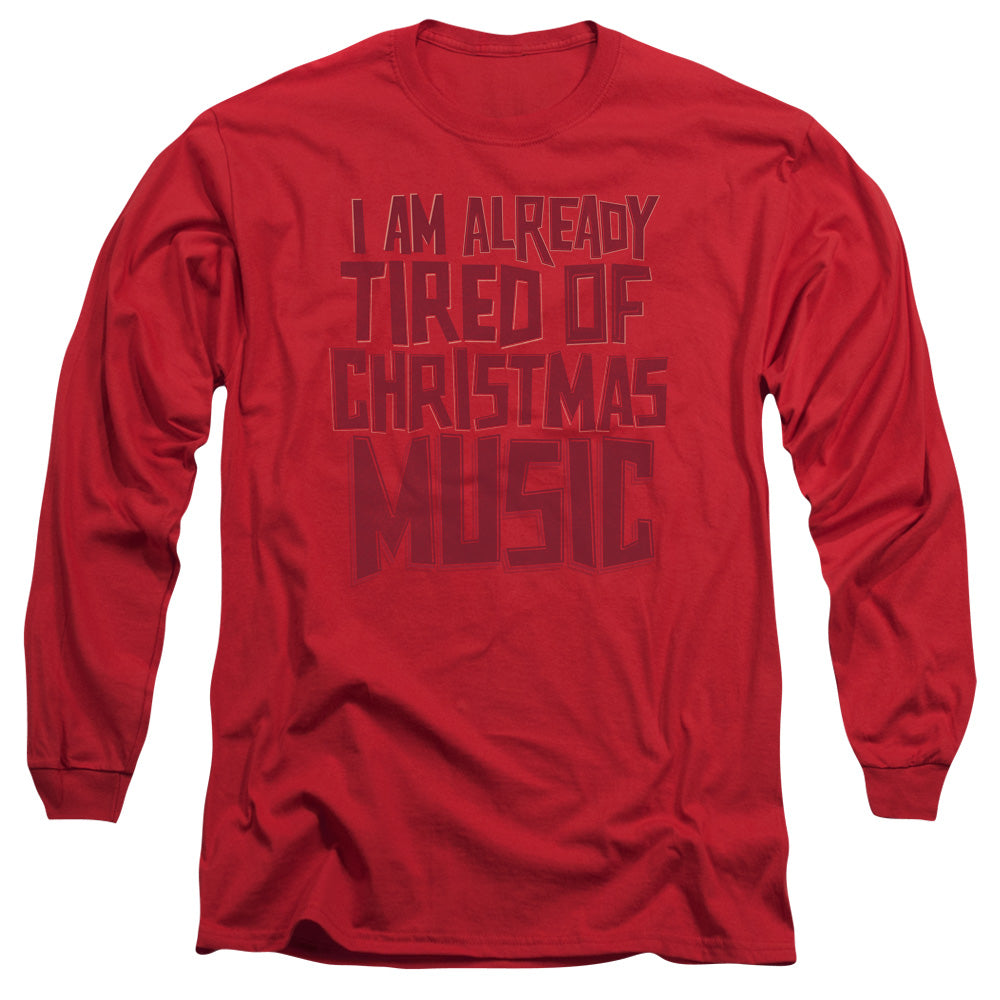 Tired Tunes - Long Sleeve Adult 18 - 1 - Red T-shirt