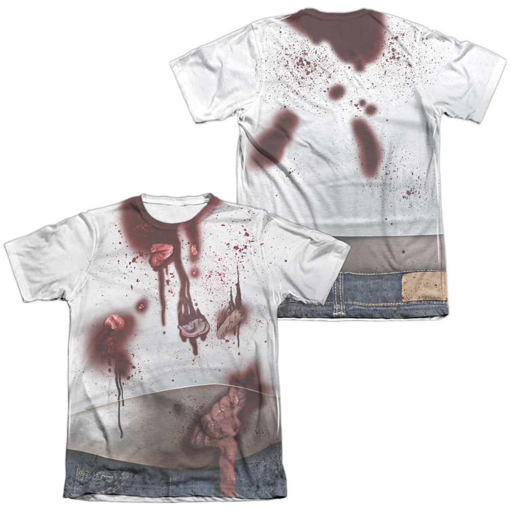 Zombie Slob (Front - Back Print) - Adult Poly/cotton Short Sleeve Tee - White T-shirt