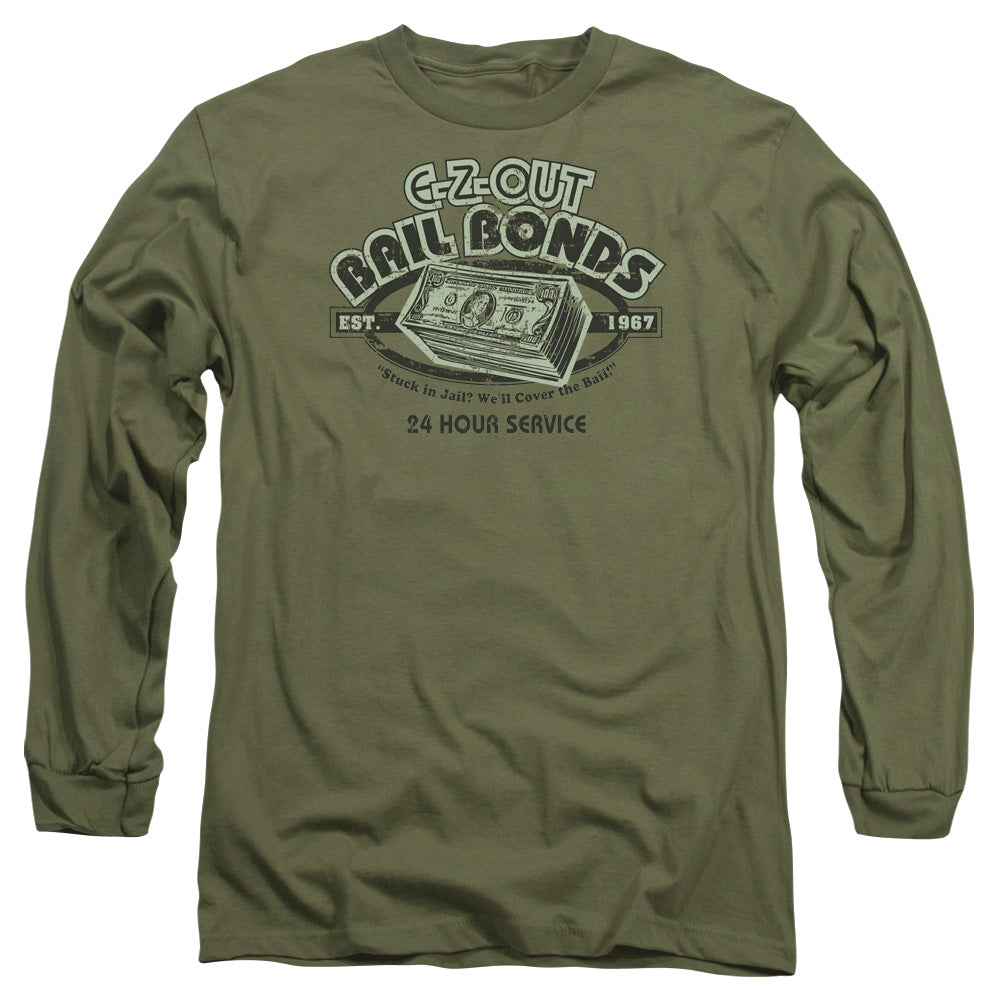 E - Long Sleeve Adult 18 - 1 - Military Green T-shirt