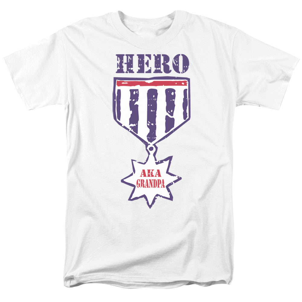 Hero Aka Grandpa - Short Sleeve Adult 18 - 1 - White T-shirt