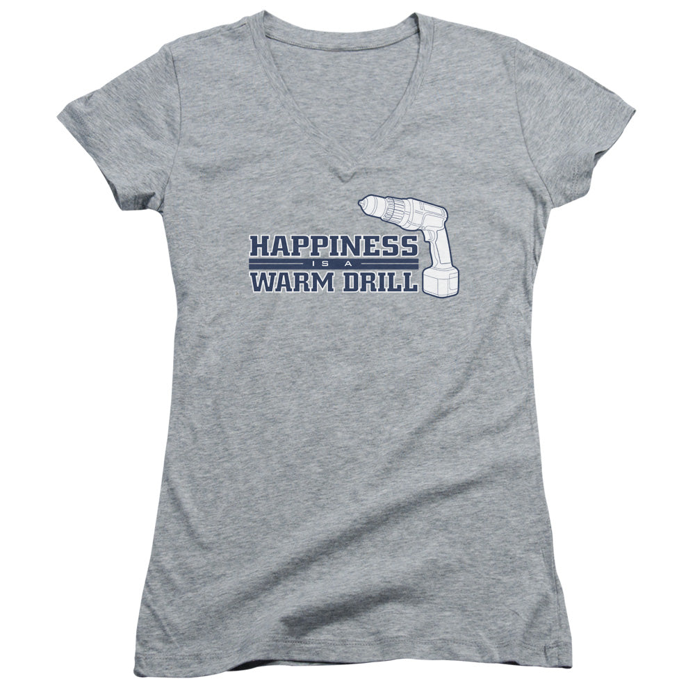 Happiness Is - Junior V-neck - Athletic Heather