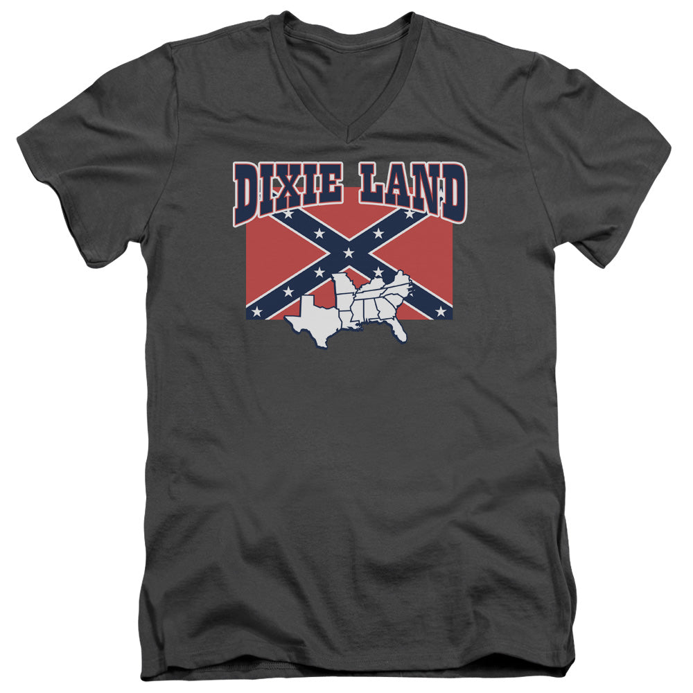 DIXIE LAND -   ADULT V-NECK - CHARCOAL T-Shirt