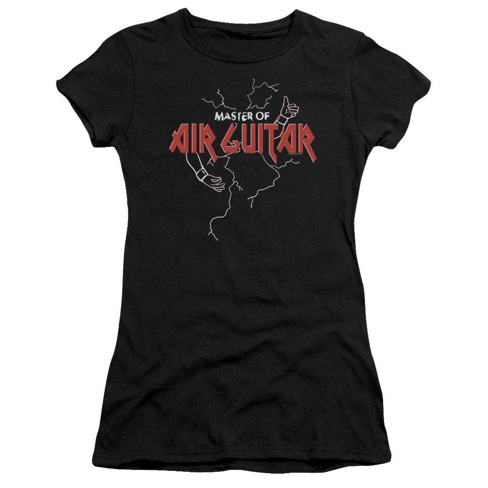 Air Guitar Master - Short Sleeve Junior Sheer - Black T-shirt