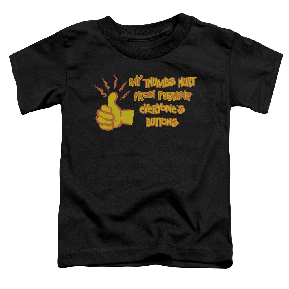 My Thumb Hurts - Short Sleeve Toddler Tee - Black T-shirt