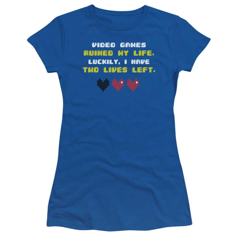 Two Lives Left - Short Sleeve Junior Sheer - Royal Blue T-shirt