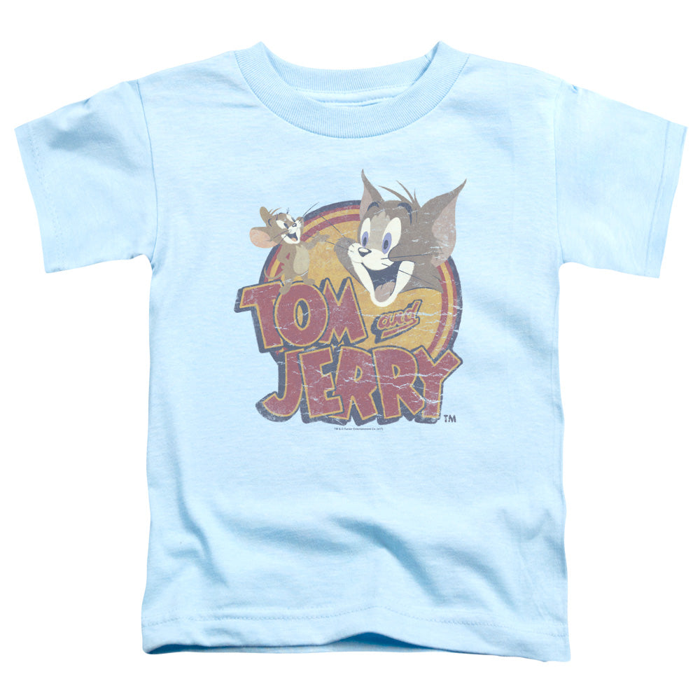 Tom And Jerry - Water Damaged - Short Sleeve Toddler Tee - Light Blue T-shirt