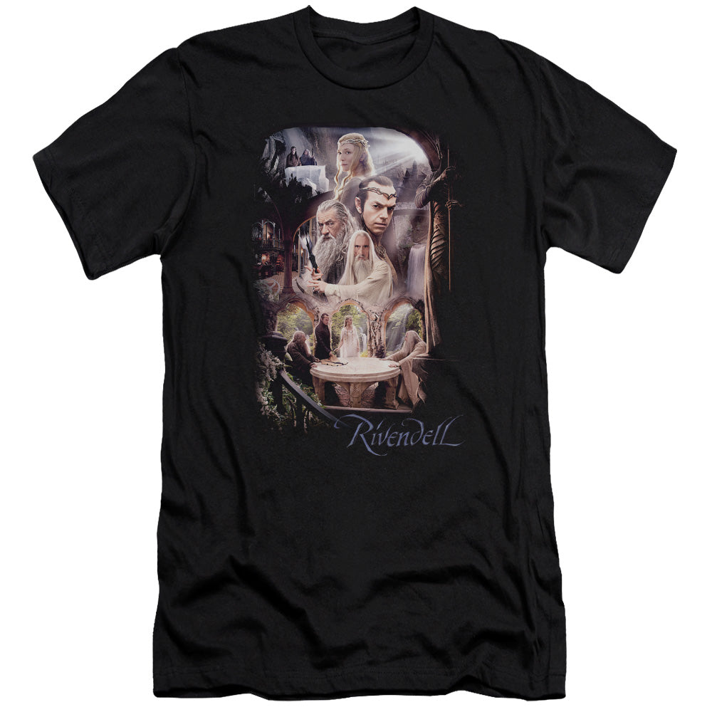 The Hobbit - Rivendell-premuim Canvas Adult Slim Fit 30/1 - Black