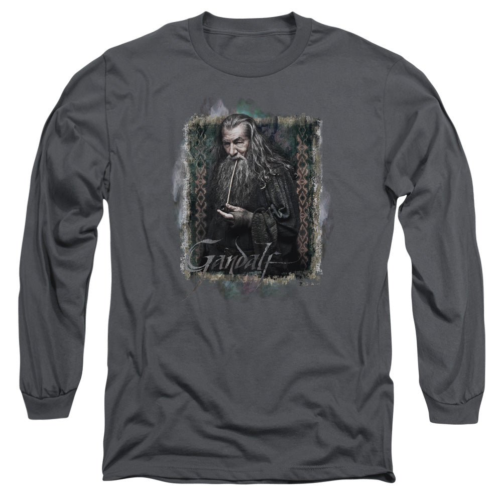 The Hobbit - Gandalf - Long Sleeve Adult 18/1 - Charcoal T-shirt