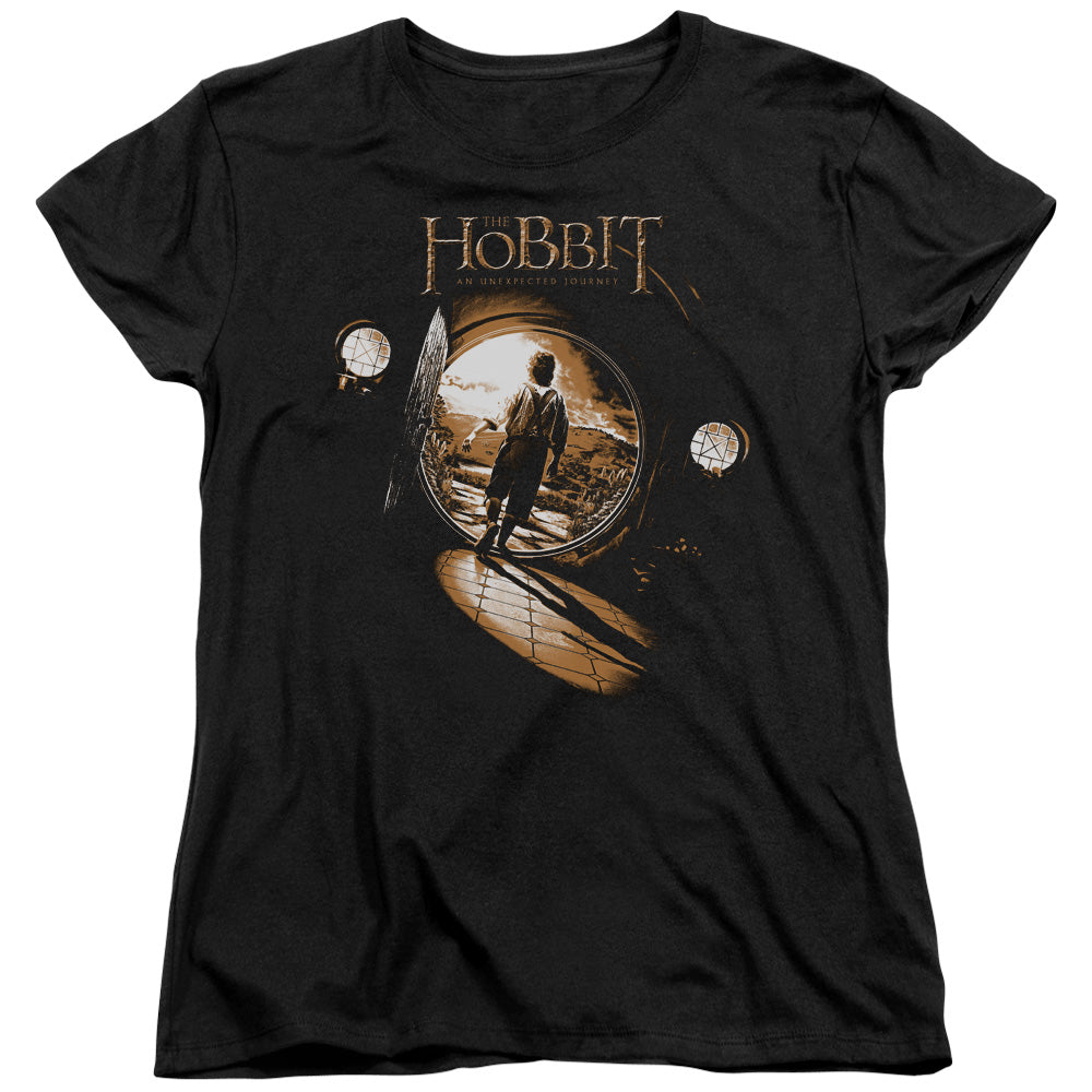 The Hobbit - Hobbit Hole - Short Sleeve Womens Tee - Black T-shirt