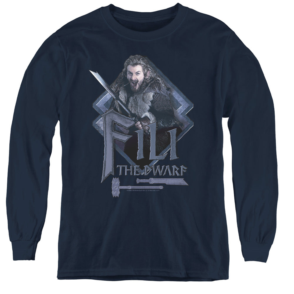 The Hobbit - Fili - Youth Long Sleeve Tee - Navy