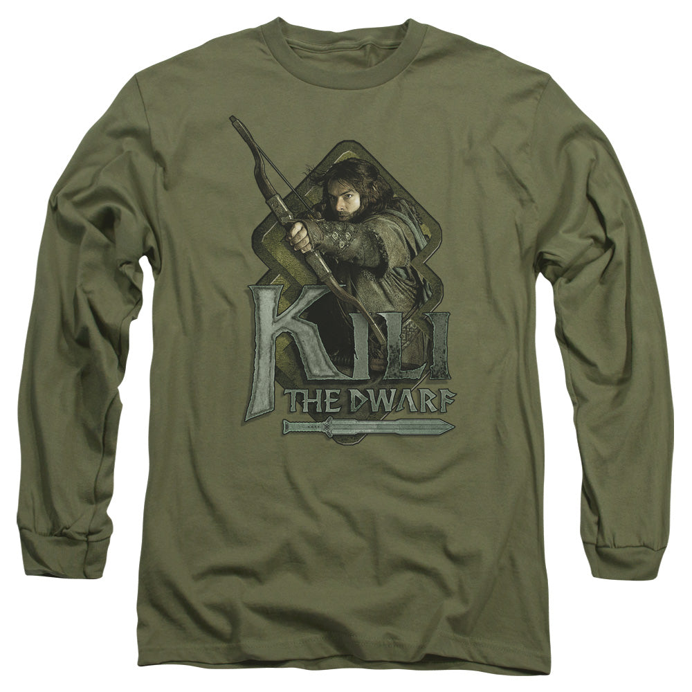 The Hobbit - Kili - Long Sleeve Adult 18/1 - Military Green T-shirt