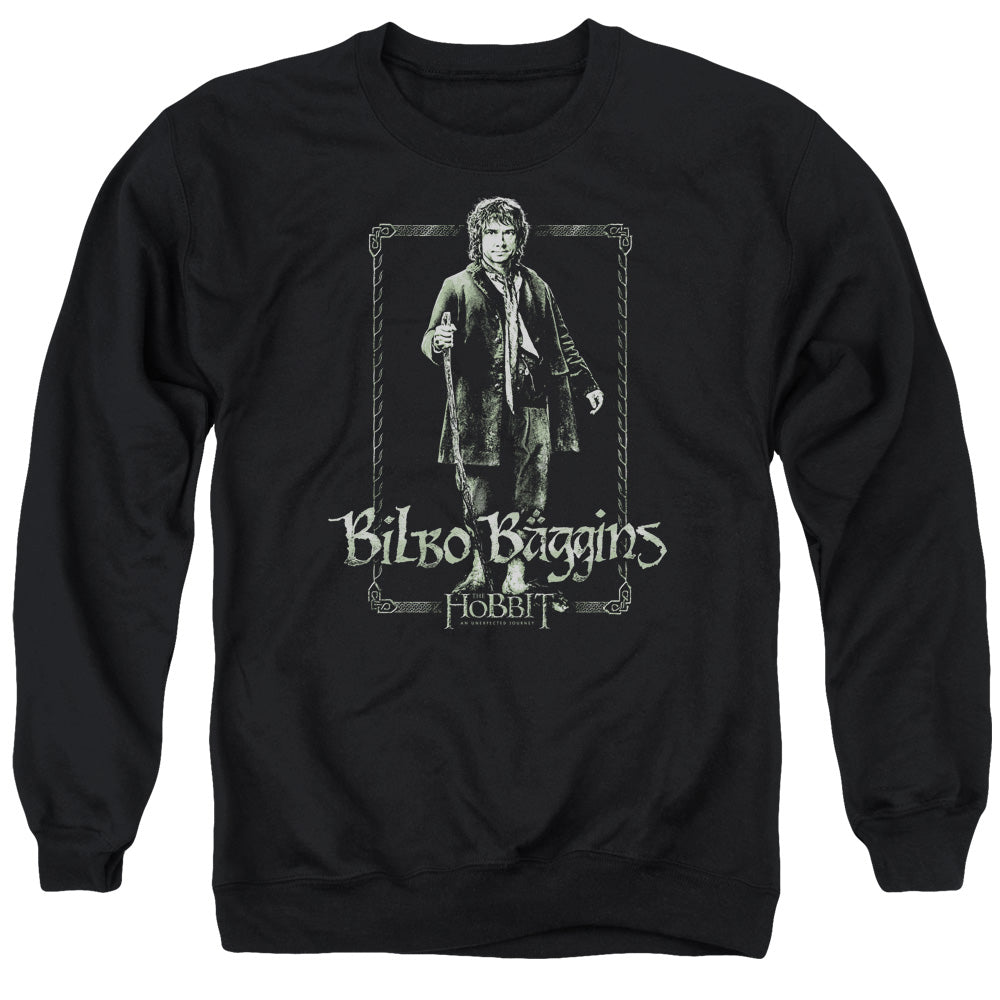 The Hobbit - Bilbo Stare - Adult Crewneck Sweatshirt - Black