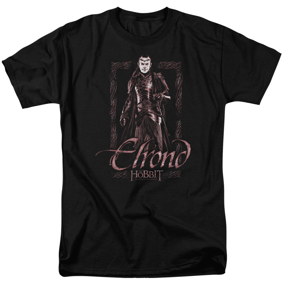 The Hobbit - Elrond Stare - Short Sleeve Adult 18/1 - Black T-shirt