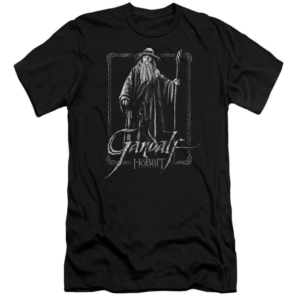 The Hobbit - Gandalf Stare-premuim Canvas Adult Slim Fit 30/1 - Black