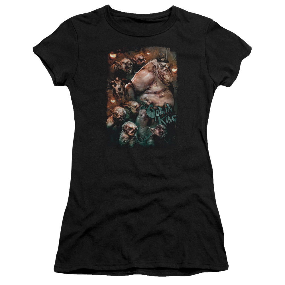 The Hobbit - Goblin King - Short Sleeve Junior Sheer - Black T-shirt