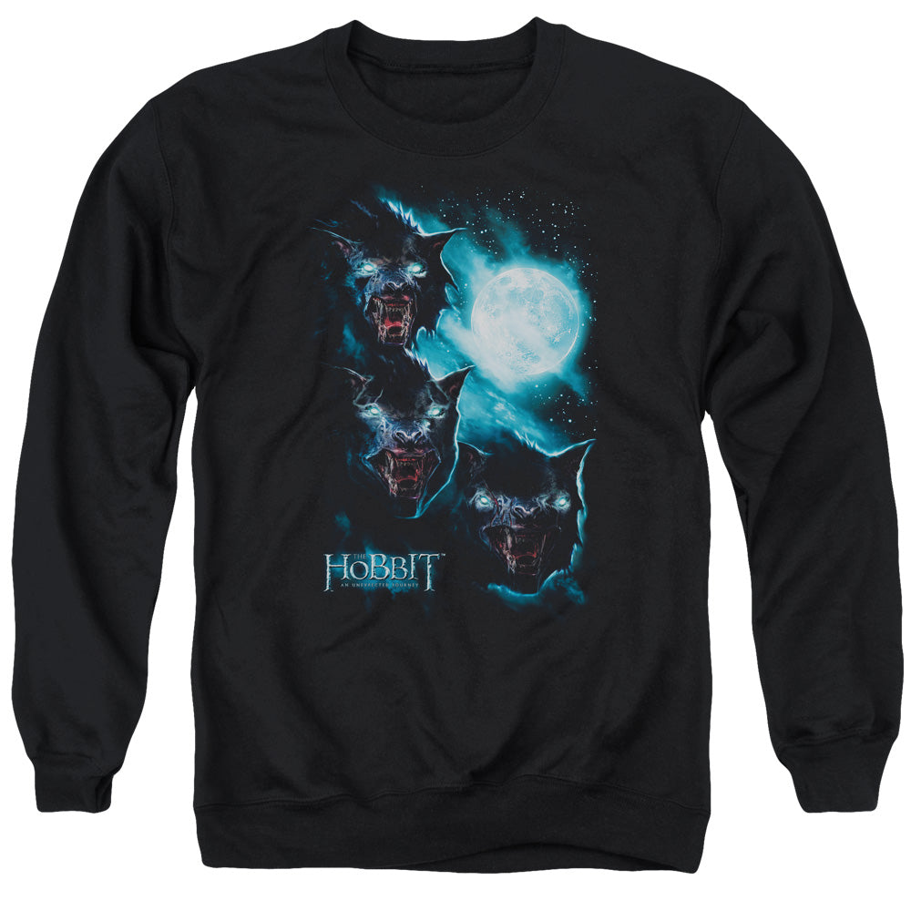 The Hobbit Three Warg Moon - Adult Crewneck Sweatshirt - Black