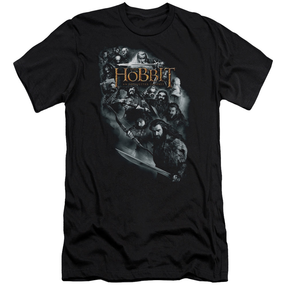 The Hobbit - Cast Of Characters - Short Sleeve Adult 30/1 - Black T-shirt