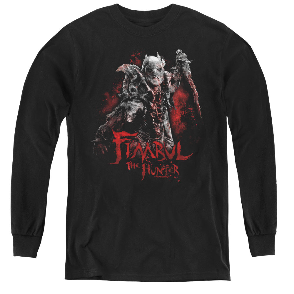 The Hobbit - Fimbul The Hunter - Youth Long Sleeve Tee - Black