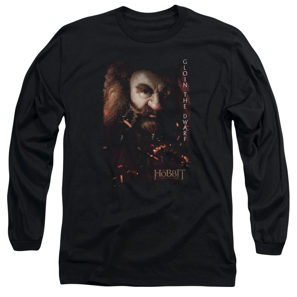 The Hobbit - Gloin Poster - Long Sleeve Adult 18/1 - Black T-shirt