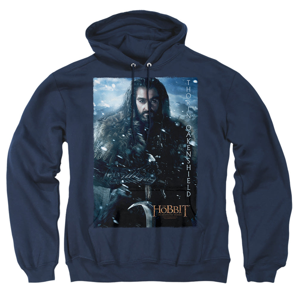 The Hobbit - Thorin Poster - Adult Pull-over Hoodie - Navy