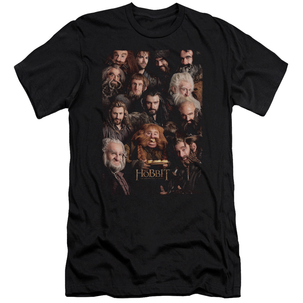 THE HOBBIT DWARVES POSTER - S/S ADULT 30/1 - BLACK T-Shirt