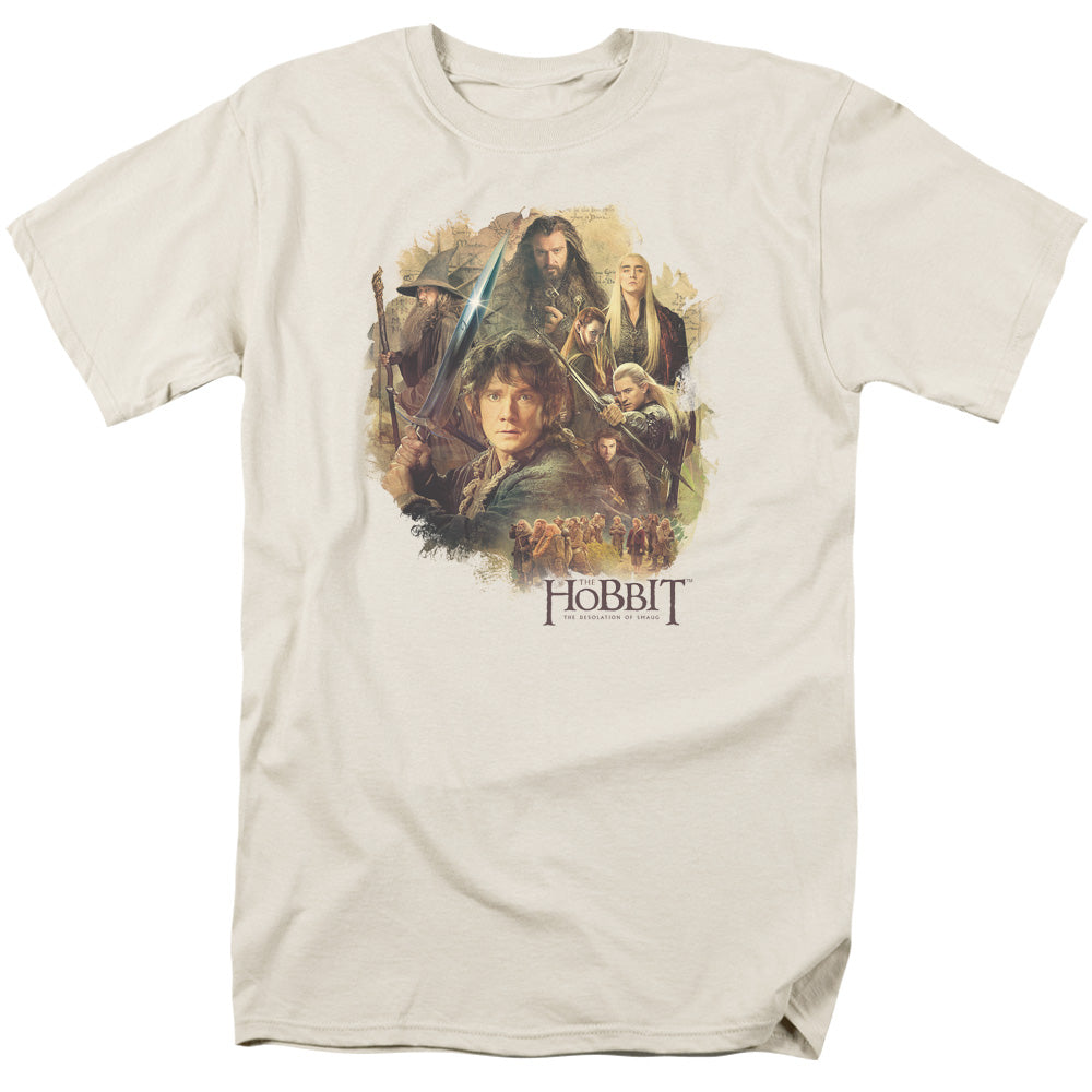 Hobbit - Collage - Short Sleeve Adult 18/1 - Cream T-shirt