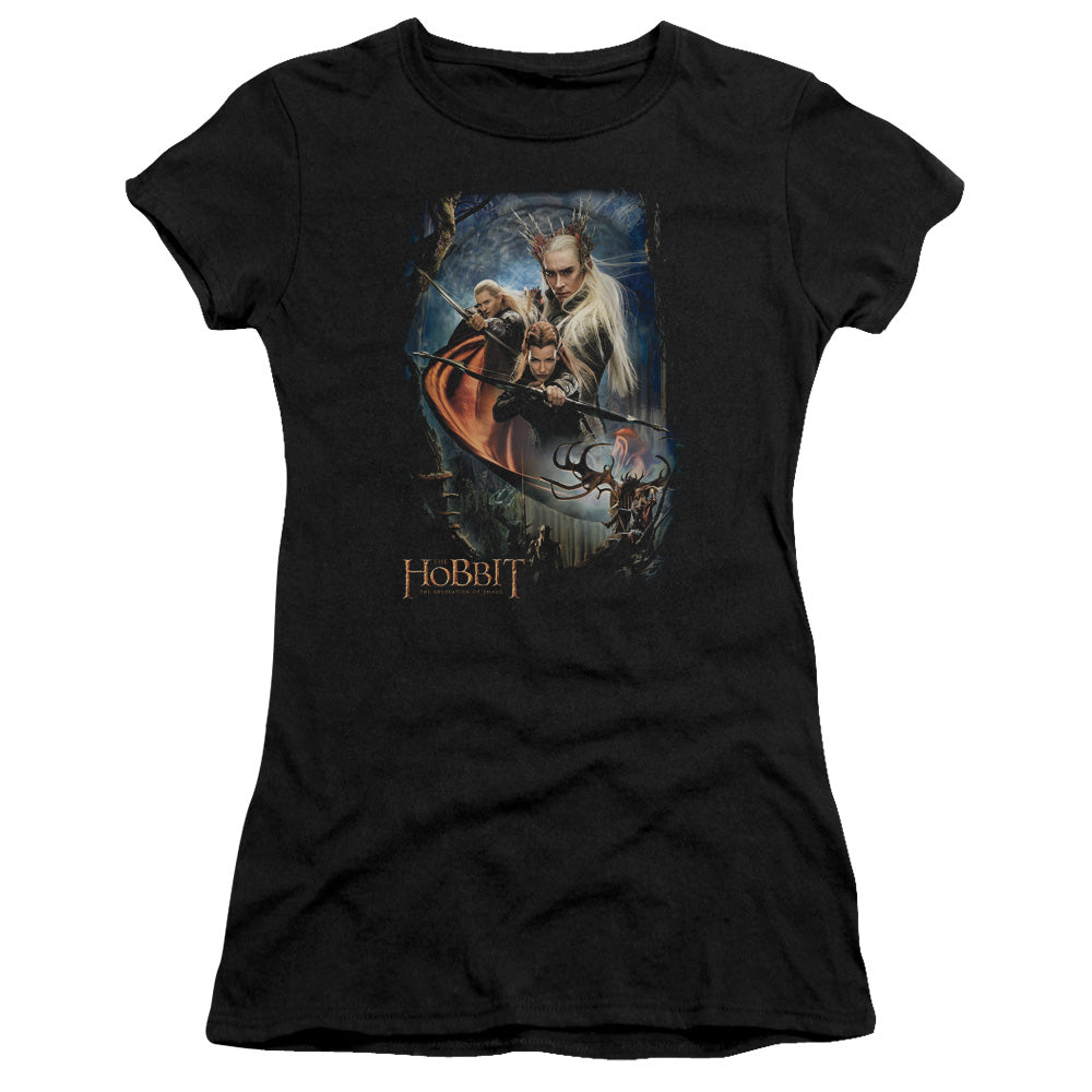 Hobbit - Thranduils Realm - Short Sleeve Junior Sheer - Black T-shirt