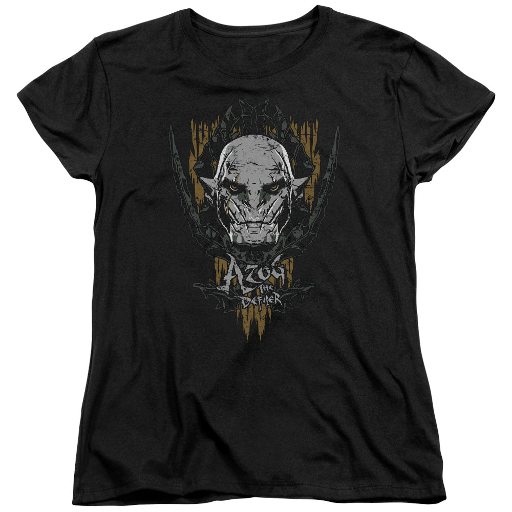 Hobbit - Azog - Short Sleeve Womens Tee - Black T-shirt