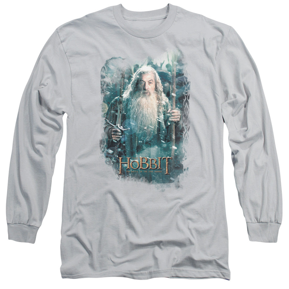 Hobbit - Gandalfs Army - Long Sleeve Adult 18/1 - Silver T-shirt