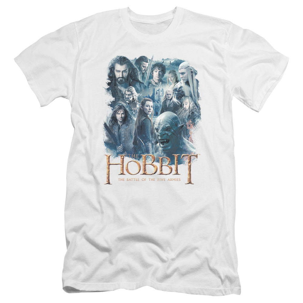 Hobbit - Main Characters-premuim Canvas Adult Slim Fit 30/1 - White