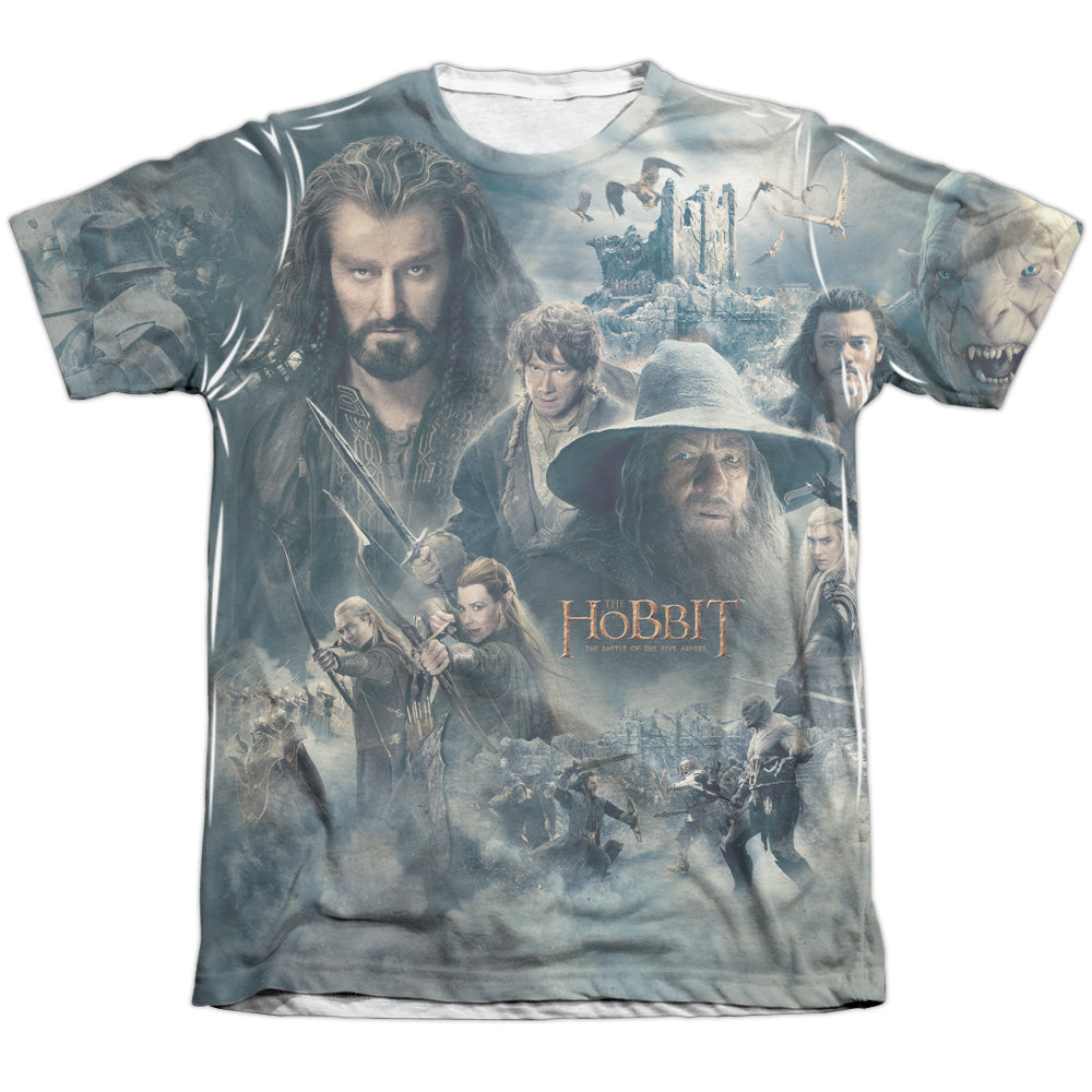 Hobbit - Epic Poster - Adult Poly/cotton Short Sleeve Tee - White T-shirt