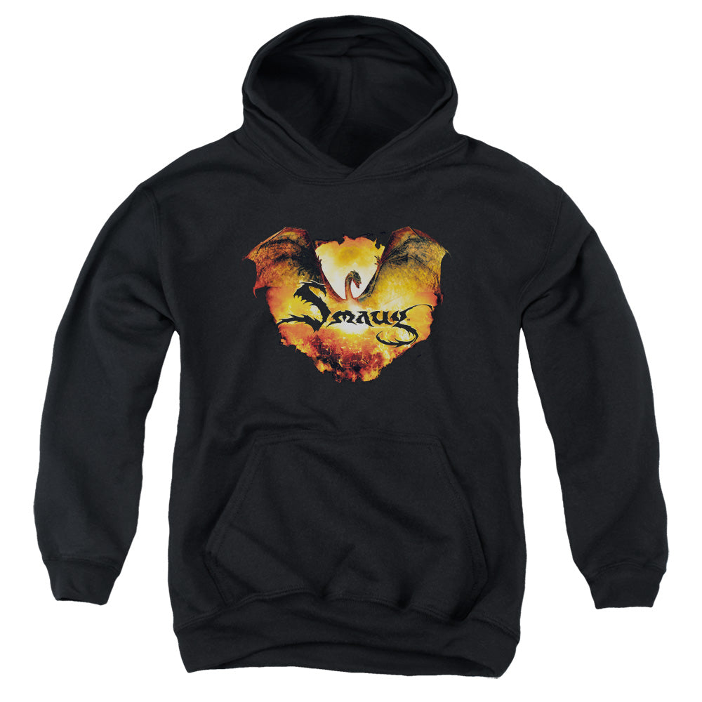 Hobbit - Reign In Flame - Youth Pull-over Hoodie - Black