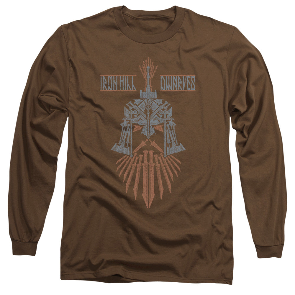 Hobbit - Ironhill Dwarves - Long Sleeve Adult 18/1 - Coffee T-shirt