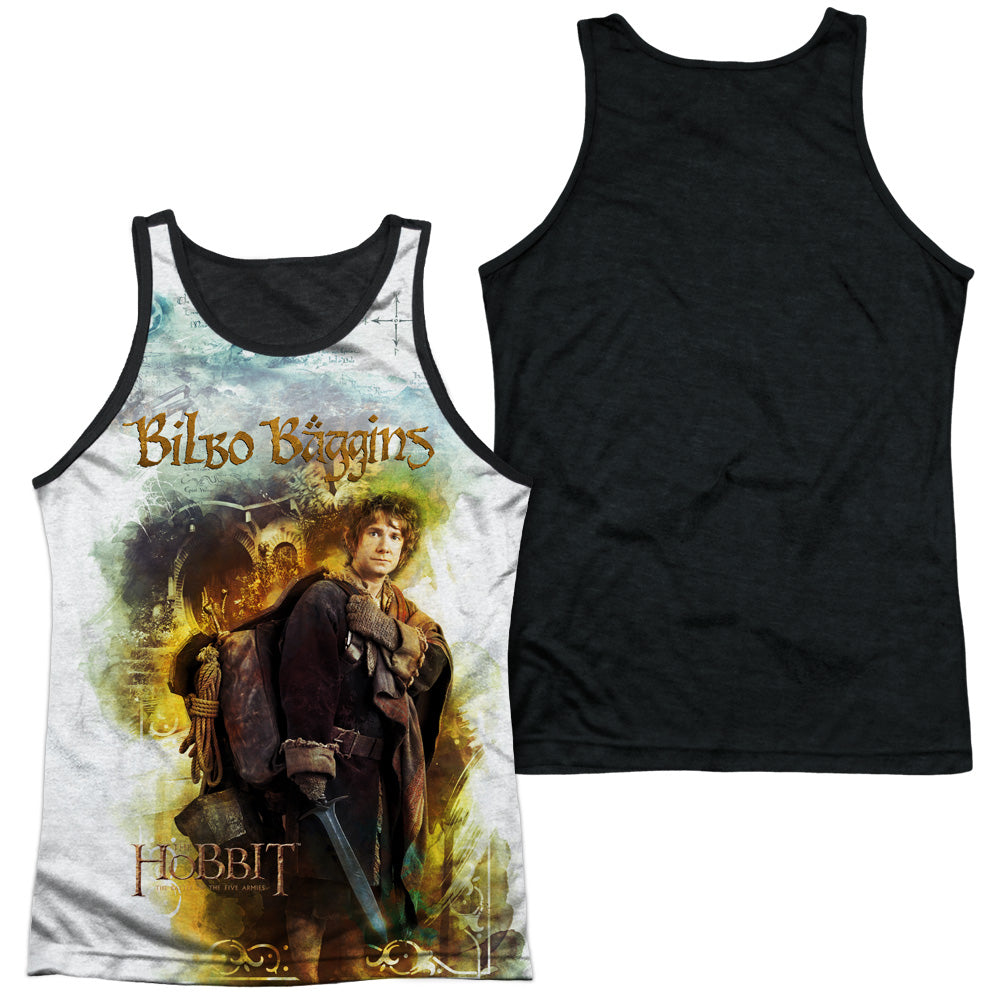 Hobbit - Bilbo - Adult Poly Tank Top Black Back - White