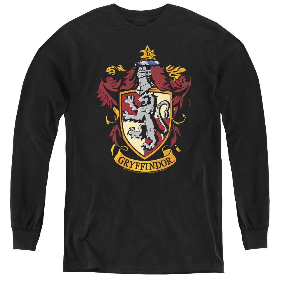 Harry Potter - Gryffindor Crest - Youth Long Sleeve Tee - Black