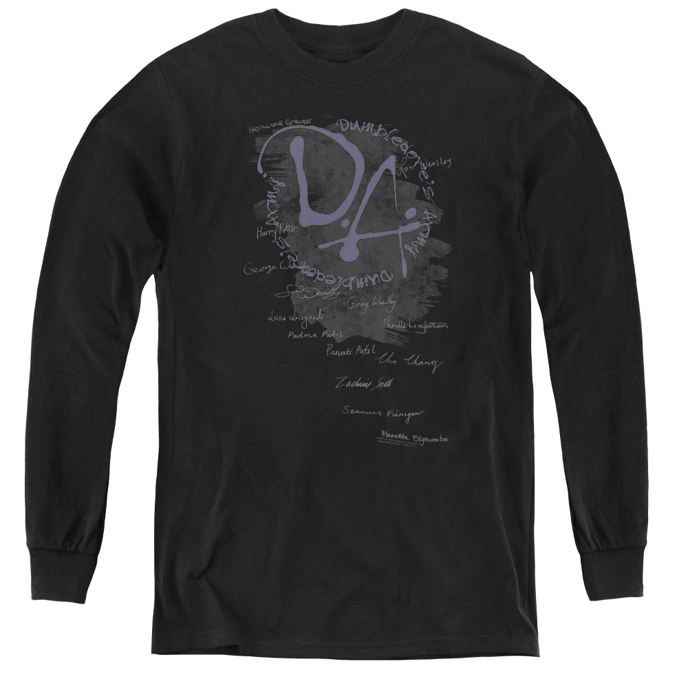 Harry Potter - Dumbledores Army - Youth Long Sleeve Tee - Black