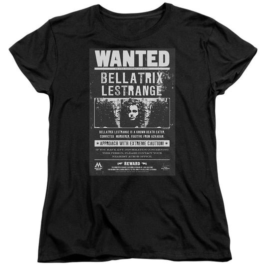 Harry Potter - Wanted Bellatrix - Short Sleeve Womens Tee - Black T-shirt