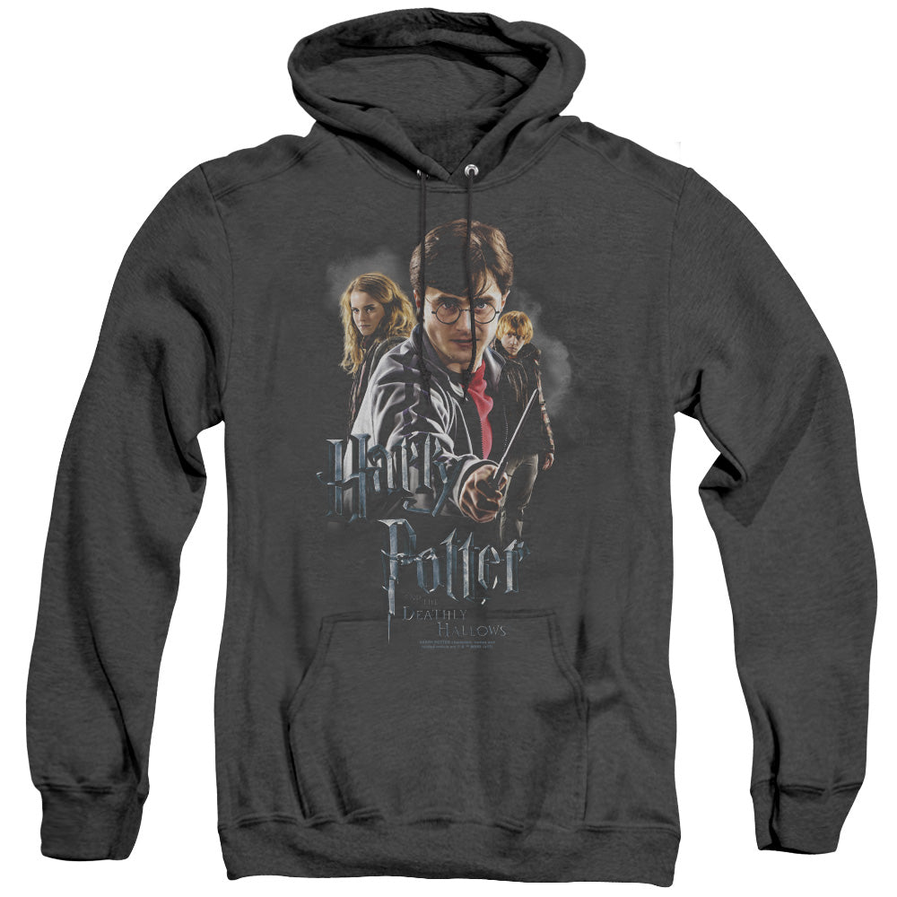 Harry Potter - Deathly Hollows Cast - Adult Heather Hoodie - Black