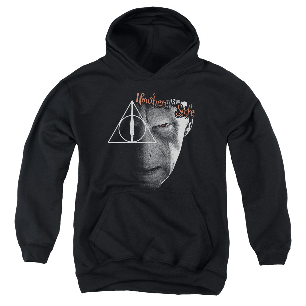 Harry Potter - Nowhere Is Safe - Youth Pull-over Hoodie - Black