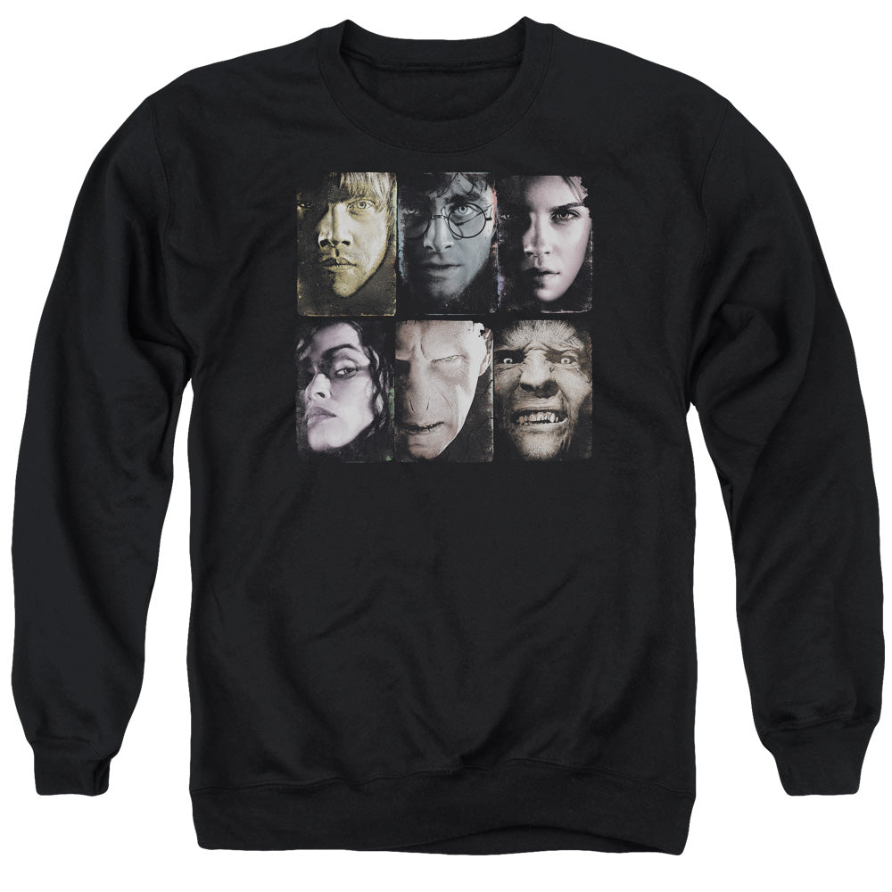 Harry Potter - Horizontal Heads - Adult Crewneck Sweatshirt - Black