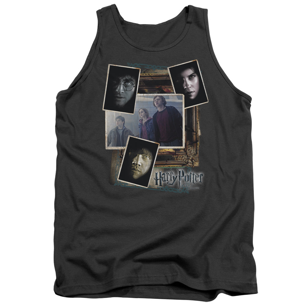 Harry Potter - Trio Collage - Adult Tank - Charcoal