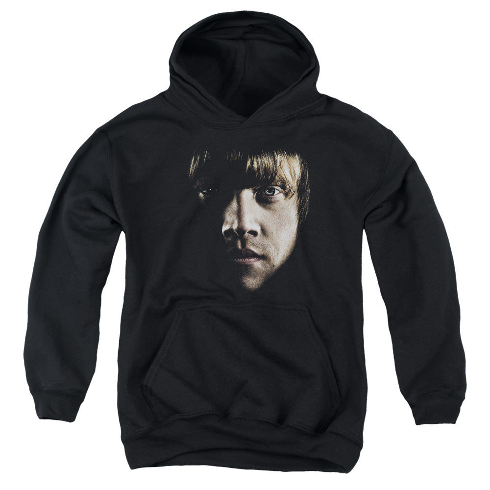 Harry Potter - Ron Poster Head - Youth Pull-over Hoodie - Black