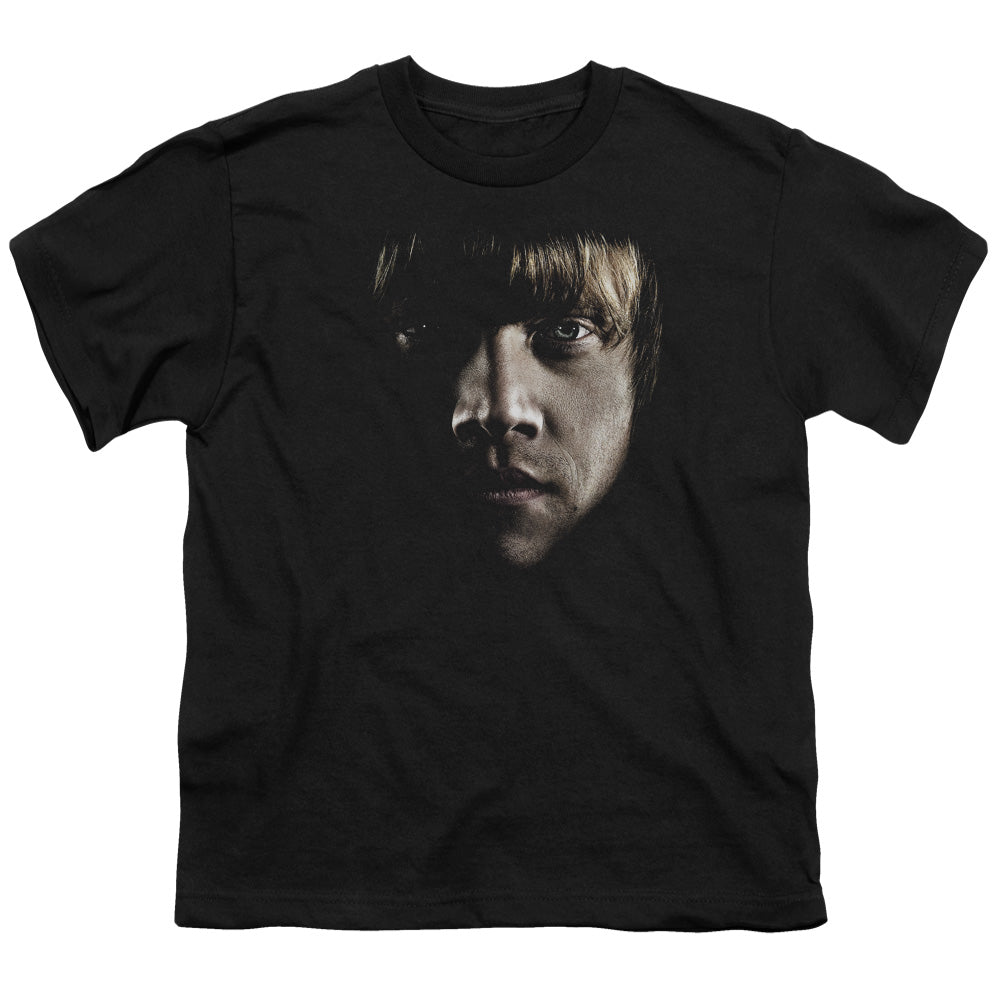 Harry Potter - Ron Poster Head - Short Sleeve Youth 18/1 - Black T-shirt