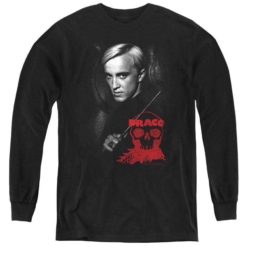 Harry Potter - Draco Portrait - Youth Long Sleeve Tee - Black